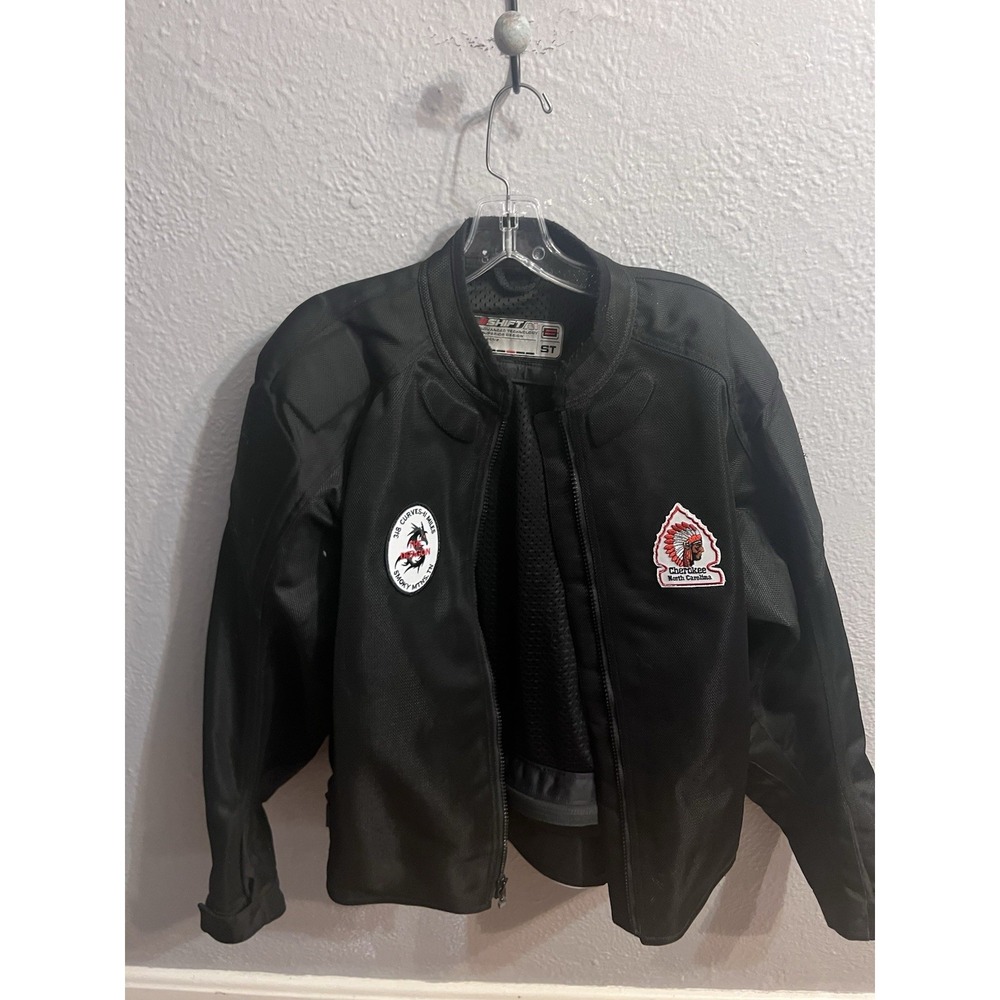Mens Black Shift Full Zip‎ & Padded With Patches Size XL
